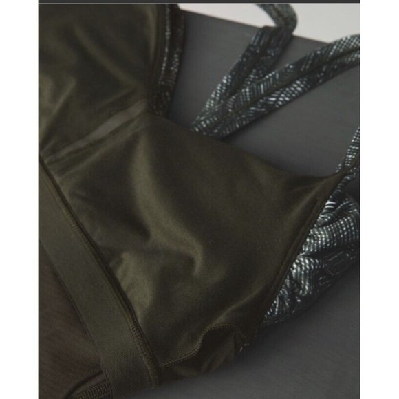 Lululemon Wrap it Up Tank Top Sports Bra Jazzy White Gator  Green Size‎ 4 - Picture 5 of 12